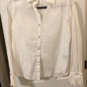 Ralph Lauren Women’s White Blouse with Pleated Cuffs, Size: Petite Medium